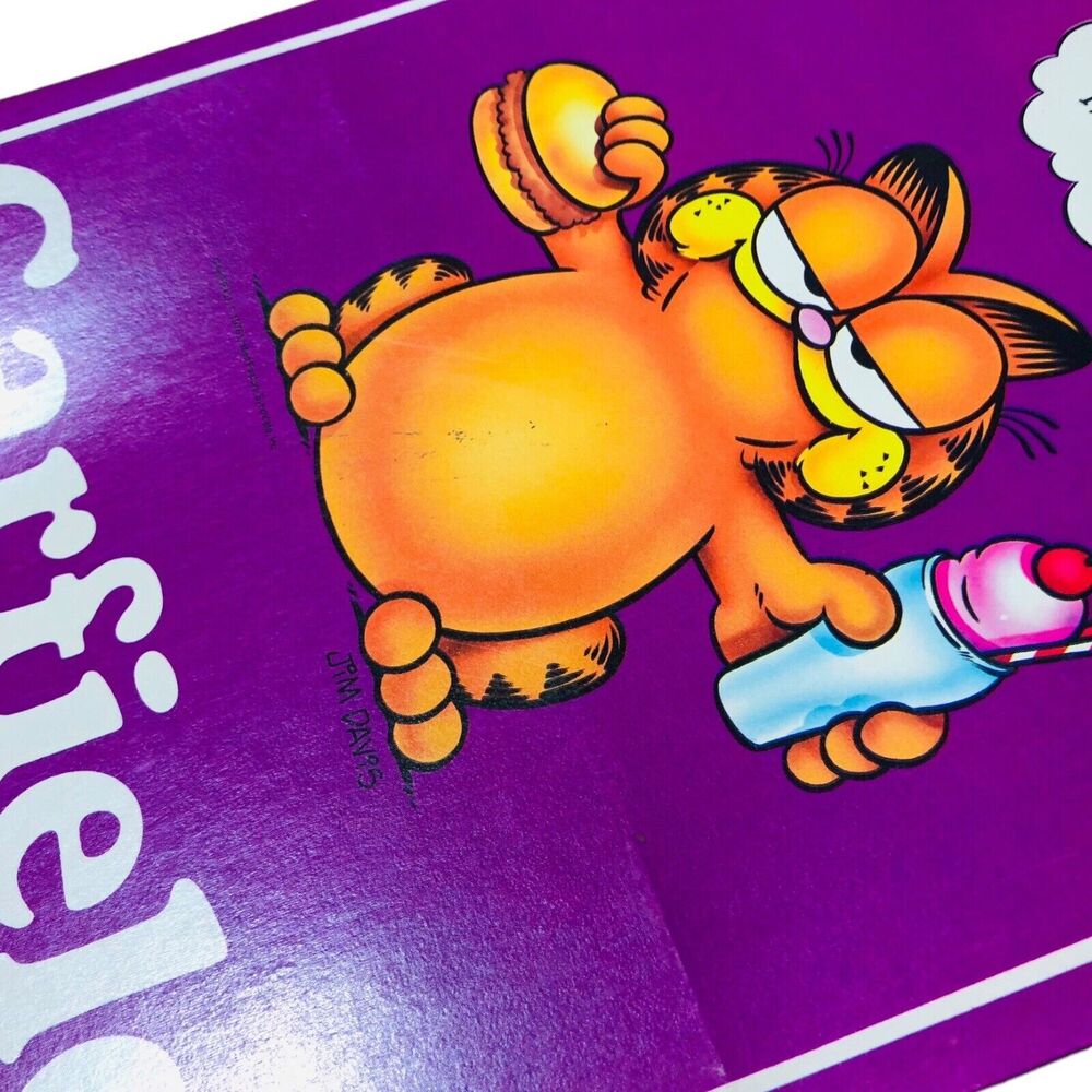 Garfield VTG 1978 Mead Pocket Folder Jim Davis School Ephemera Portfolio Purple - Picture 6 of 6